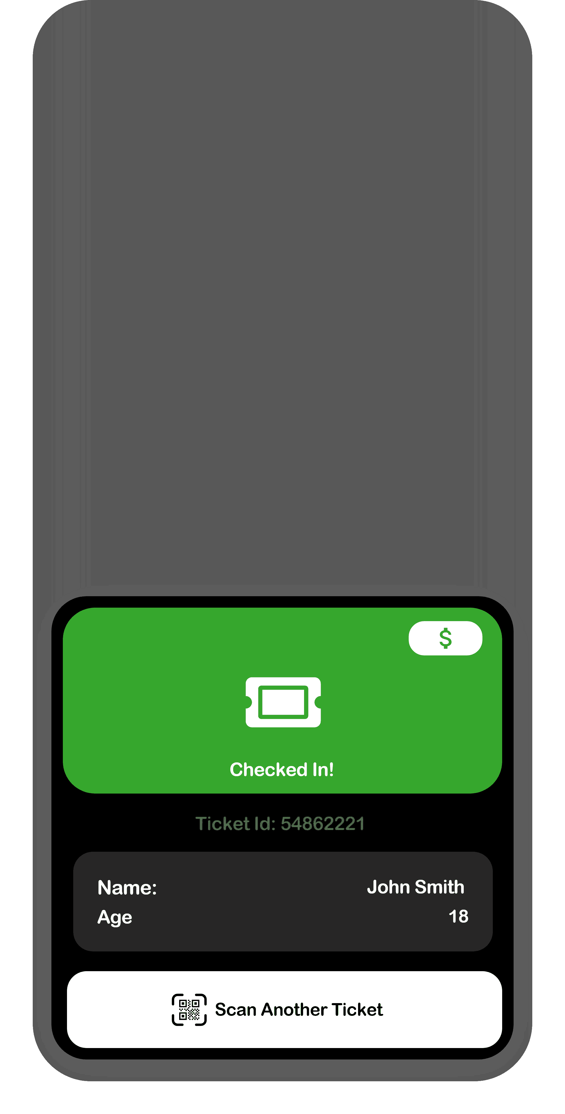 Checked in confirmation